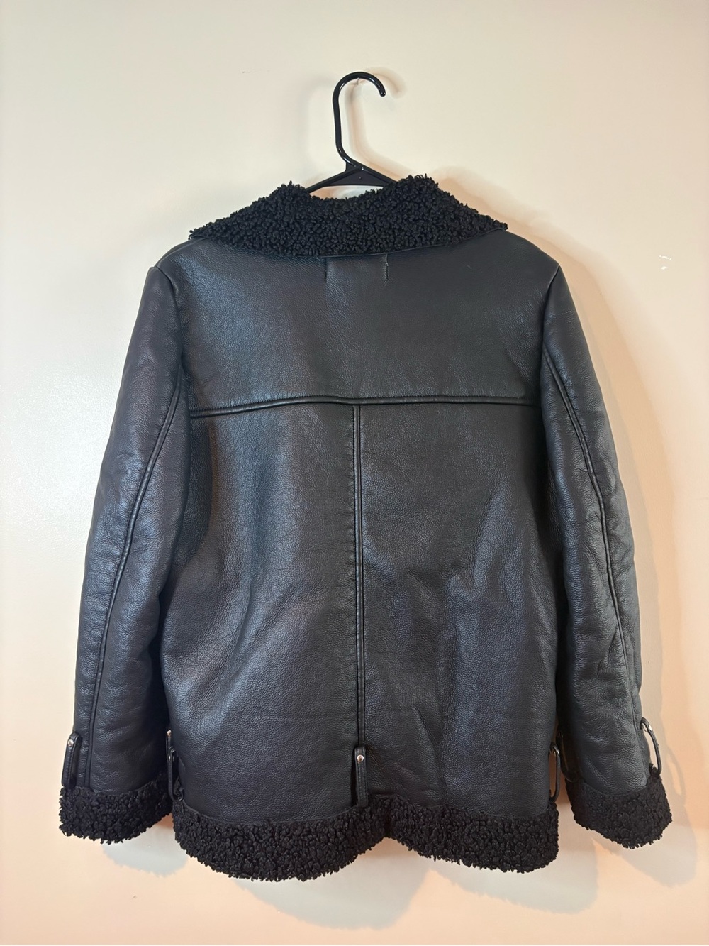 Steve Madden Black Quinn Faux Leather Moto Jacket EUC - Picture 7 of 8